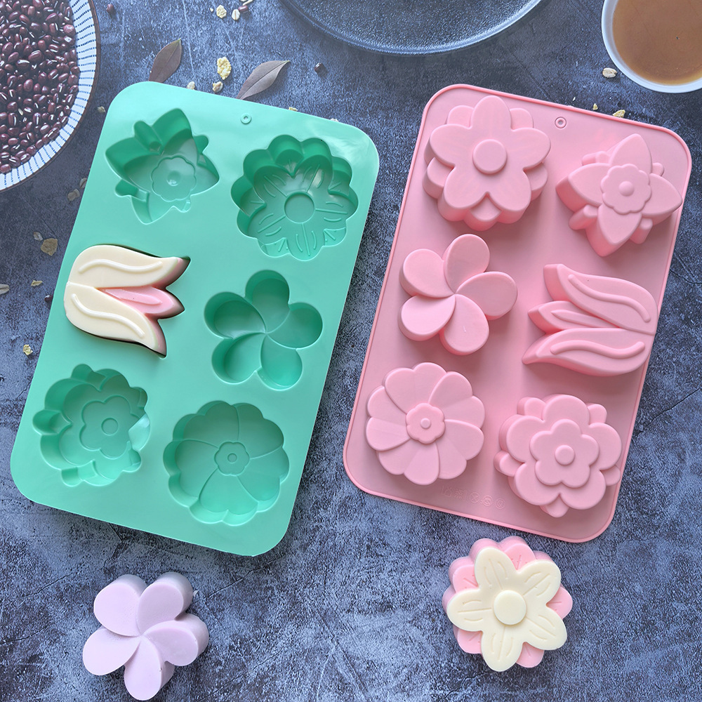 Soap Making Instructions - kinds Flower Silicone Molds Different Flower-shaped