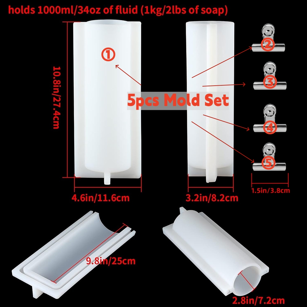 Big Cylinder Tube Soap Mold wi - огляд і ціна Soap Making Things