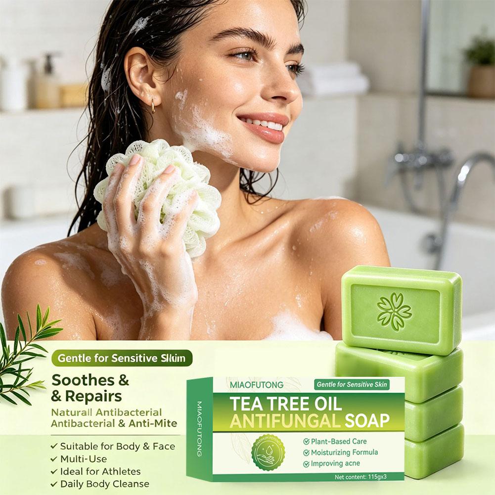 3pcs Tea Tree Oil Soap Bar Nat - огляд і ціна Soap Making Fragrance Oil