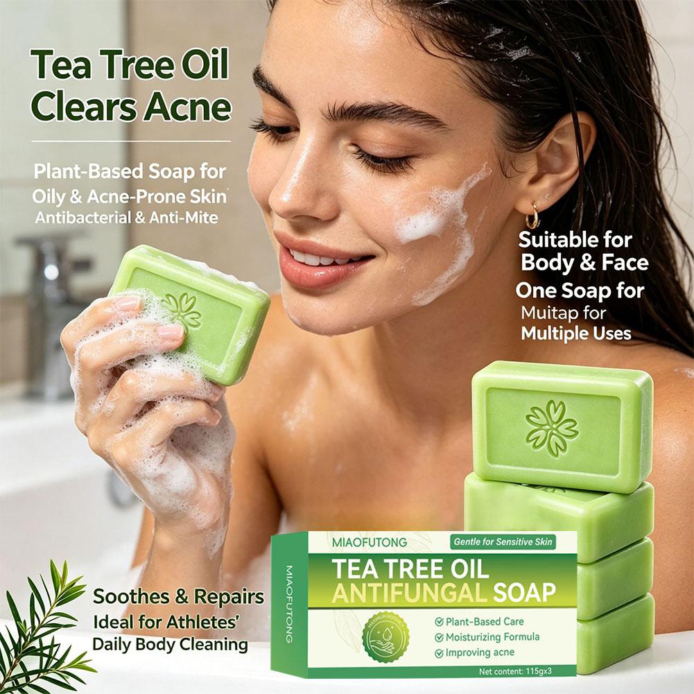 3pcs Tea Tree Oil Soap Bar Nat - огляд і ціна Soap Making Fragrance Oil