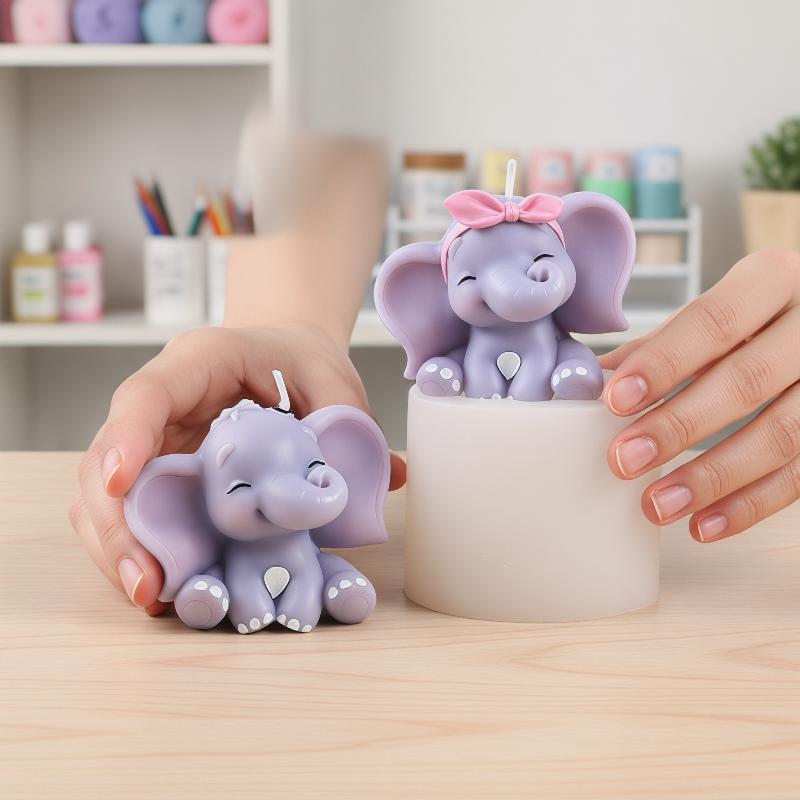 Cute 3D Elephant Silicone Cand - огляд і ціна Soap Making Lye