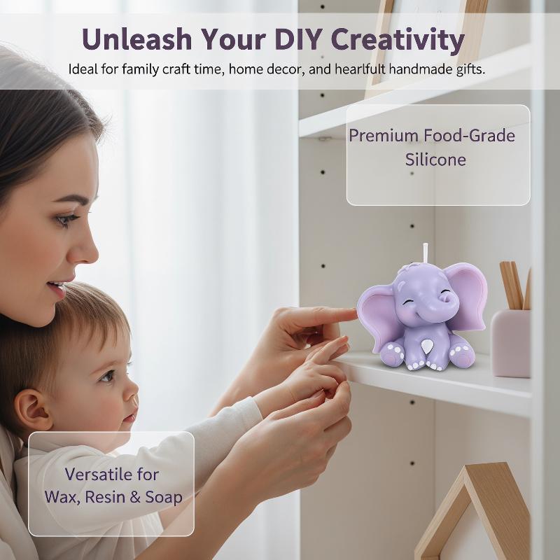 Cute 3D Elephant Silicone Cand - огляд і ціна Soap Making Lye