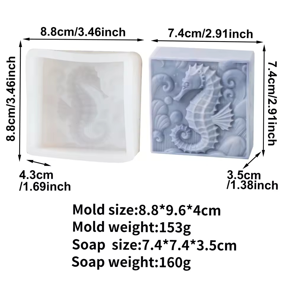 3D Seahorse Silicone Soap Mold - огляд і ціна Soap Making Home