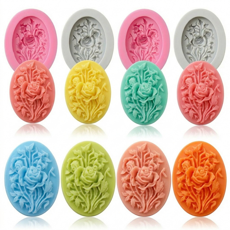 4 Silicone mold with flower sh - огляд і ціна Soap Making Instructions