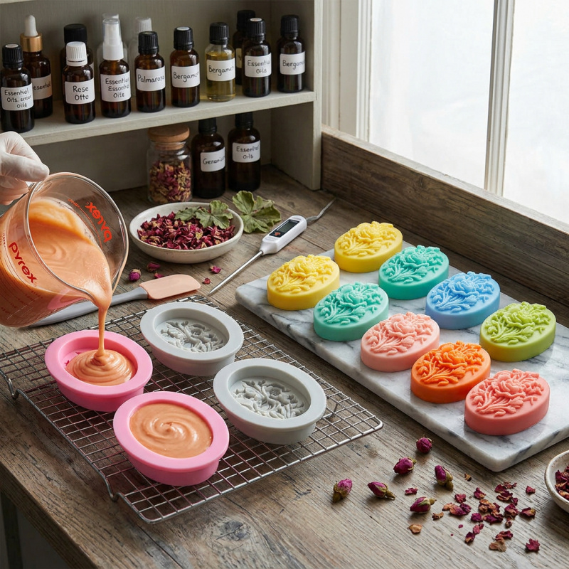 4 Silicone mold with flower sh - огляд і ціна Soap Making Instructions